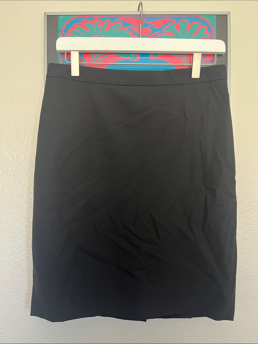J Crew Black Wool Pencil Skirt — Sleek Professional Staple